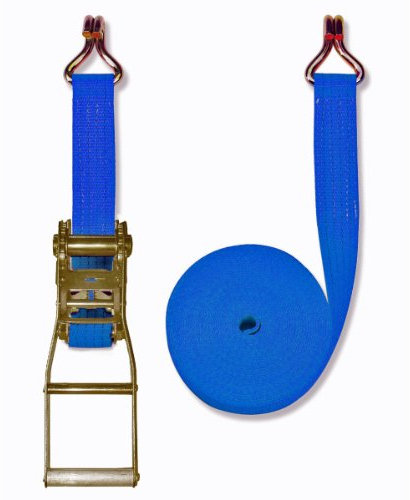 Braun G2000-2-1000+4030 Spanngurt daN, 4000 daN, zweiteilig, für Profis nach DIN EN 12195-2, Farbe blau, 10 m Länge, 50 mm Bandbreite, mit