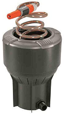 Gardena Pipeline Spiralschlauch-Box: Wasser aus dem Boden zapfen wie Strom aus der Steckdose, mit Spiralschlauch und Reinigungsspritze, Wasserstop, 1“Außengewinde (8253-20)
