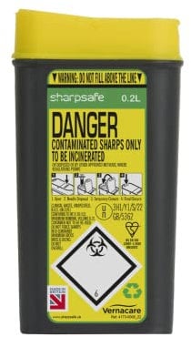Sharpsafe 0.2L Sharps Bin