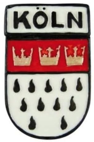 COXIMUS Silikonform Kölnwappen | hochwertige Silikonform für Fondant und Flowerpaste | schnell & einfach zum Reindrücken | Made in Germany
