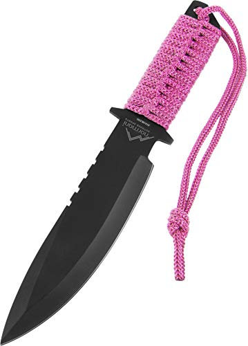 normani Messer mit feststehender Klinge und Nylontasche, Griff mit Nylonband Adventurer Farbe Rosa
