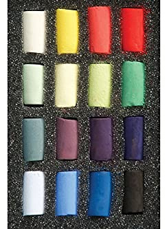Unison Pastellkreide, weich,: Set mit 16 halben Stiften