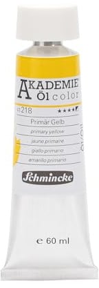 Schmincke – AKADEMIE® Öl color, feine Künstler-Ölfarben, Primär Gelb, 41 218 011, 60 ml Tube, höchst lichtecht, Ölmalerei