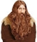 Widmann V6335 - Perücke Wikinger, braun, mit Bart und Schnurrbart, Gallier, Karneval, Mottoparty