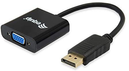 Equip 133435 cavo di interfaccia e adattatore DisplayPort VGA Nero