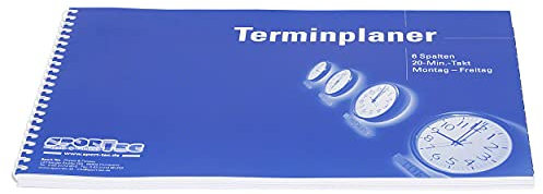 Terminplaner Organizer Terminbuch für Praxis & Therapie 6 Spalten 20 Min Mo.-Fr.