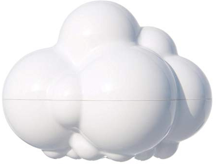 Moluk 2843060 Plui Regenwolke, Badewannenspielzeug, innovatives Lernspielzeug für Kinder ab 12 Monaten, weiß