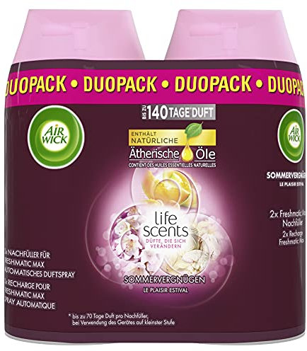 Air Wick Freshmatic Max Raumspray – Nachfüller für den Air Wick Freshmatic Max – Duft: Sommervergnügen – 2 x 250 ml Nachfüller