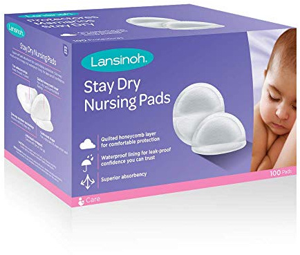 Lansinoh Stay Dry Disposable Nursing Pads, 100 Count