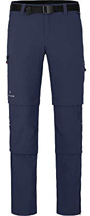 Bergson Queensland Doppel Zipp-Off mit T-Zipp | Herren Wanderhose, vielseitig, pflegeleicht, Peacoat Blue [368], 62 - Herren