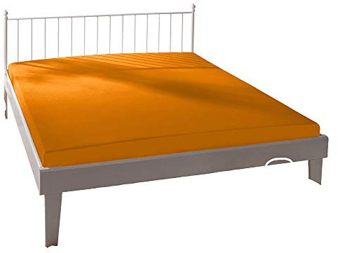 Estella Spannbettlaken Mako-Feinjersey apfelsine Größe 140x200 cm - 160x200 cm
