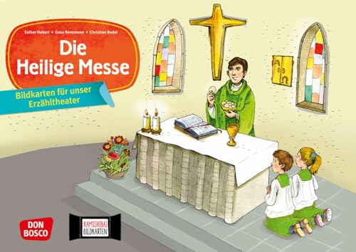 Die Heilige Messe. Kamishibai Bildkartenset.: Mit kindgerecht formulierten Sachtexten auf der Bildübersichtskarte. Katholischer Gottesdienst in Kita, ... und Gemeinde mit unserem Erzähltheater)