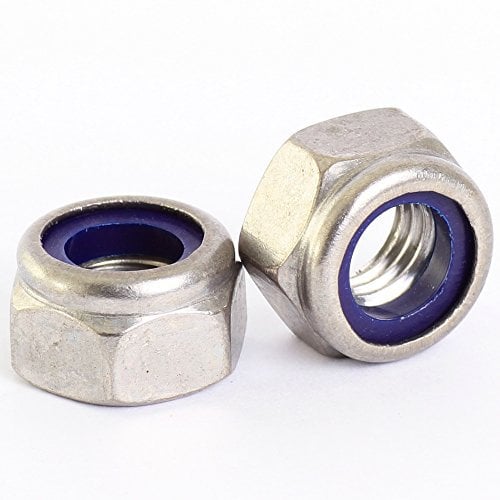 Bolt Base 4mm A2 Stainless Steel Nylon Insert Nyloc Nylock Lock Nuts M4 X 0.7mm Pitch - 25
