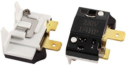 Sourcingmap AC 220V Refrigerator Part 1 Pin 1/4HP Motor Overload Protector 2 Pcs