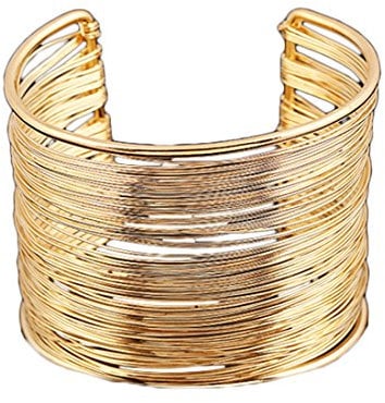 YXP WOW, Party Queen! 1 Stück super cooler Damen Metal Armreif, luxuriöser Armband aus gold Metal Drähte, super einzigartiges, Vintage Accessoires, Teil Nr.AK5