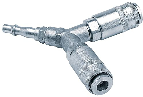 Draper 25813 PCL Twin Standard Coupling with Two Couplings and One Tailpiece, Blue