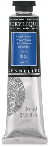 Sennelier Acryl Farbe 60 ml Tube – 385 Primär Cyan