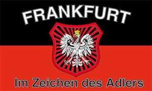 Fahne Frankfurt Fan Im Zeichen des Adlers Grösse 1,50 x 0,90m - FRIP -Versand®