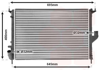 VAN WEZEL 43002477 Radiatore, Raffreddamento motore