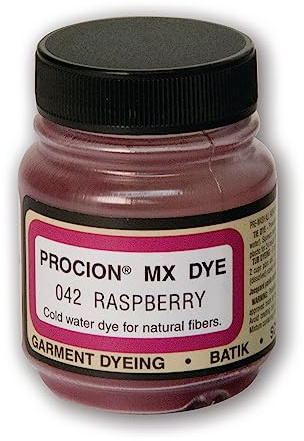 Jacquard Procion MX Tie Dye Powder | Cold Water Fiber Reactive Dye for Fabric and Clothing | Permanent and Washfast | Made in USA | Raspberry | 2/3 Ounce Jar