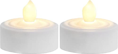 Star LED-Teelicht T-Light, 2 Stück, flackernd inklusive Batterien, Timer Blisterpackung, 2,9 x 3,6 x 3,6 cm, weiß 068-05