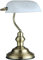 Schreibtischleuchte Alt Messing Banker Lampe Glas Schirm Retro (Schreibtischlampe, Nachttischleuchte, Nachttischlampe, Tischleuchte, Tischlampe, Höhe 36 cm, Bankerslamp, Fassung E27)