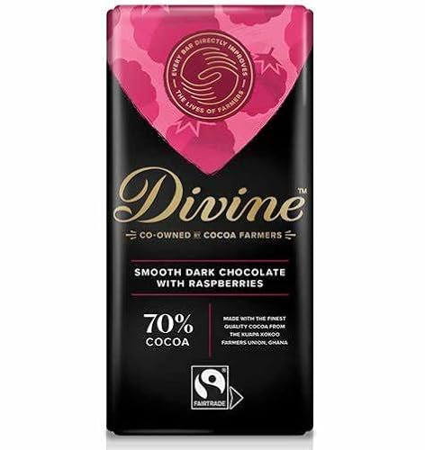 Chocolat Noir Divine À La Framboise 100G - Paquet de 2