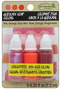 Life of the Party Pink, Orange, Ruby Red Glycerin-Seifenfarben, 53103, 3 Pack