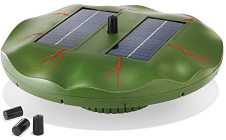 Esotec Pompe de Bassin Flottante nénuphar | Kit Complet avec Pompe d'arrosage, Panneau Solaire, Fontaine Solaire pour Bassin de Jardin, Jeu d'eau, Pompe de Fontaine, Fonctionnement Direct 0,4 m, 160