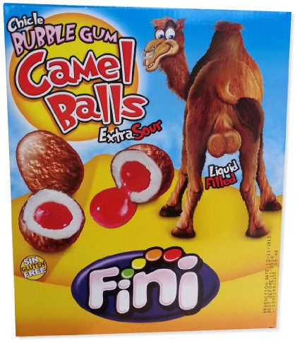 Fini Chicle Bubble Gum Camel Balls Líquido Sour Extra Lleno Caja 200.