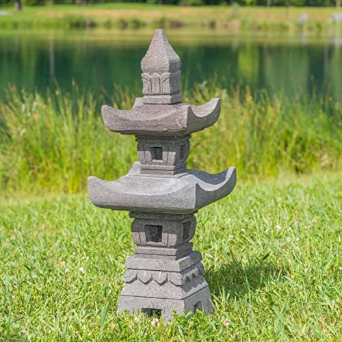Wanda collection - Linterna japonesa de piedra de lava 70 cm