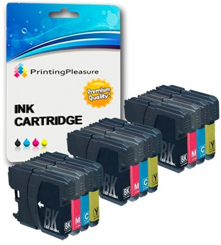 12 Tintenpatronen kompatibel zu LC1100 LC980 für Brother DCP-145C 165C 195C 197C 385C 585CW 6690CW MFC-250C 290C 490CW 5890CN 5895CW 6490CW 990CW J615W - Schwarz/Cyan/Magenta/Gelb, hohe Kapazität