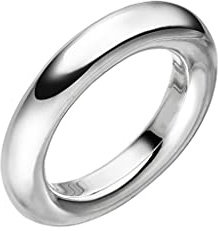 Silber Ring Goldschmiedearbeit aus Deutschland Round 5 mm (Sterling Silber 925) Damen Herren