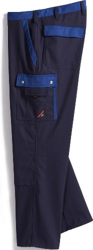BP 1815-720-10-28 Arbeitshosen, Jeans-Stil mit Rückenpasse, 305,00 g/m² Verstärkte Baumwolle, Dunkelblau/Königsblau, 28