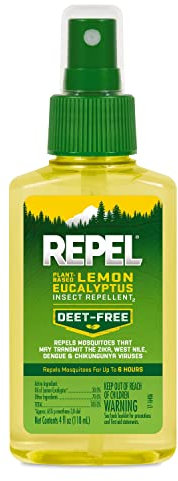 Repel Lemon Eucalyptus Natural Insect Repellent, 4-Ounce Pump Spray