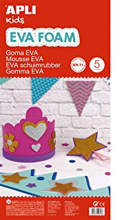 APLI Kids 12769 - Goma EVA blanca 600 x 400 mm 5 hojas