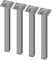 Element System 4 Piezas de Pata de Tubo de Acero de Tipo Cuadrado, Patas de Mesa, Patas de Mueble Incluyendo Placa para atornillar, 4 Colores, 10 tamaños, 30 cm, Aluminio, 18133-00300