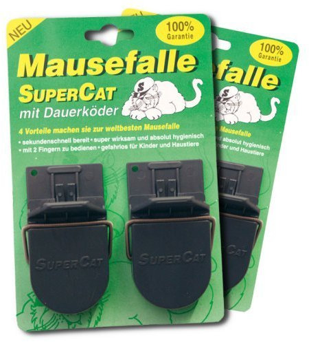5 X SWISS INNO 2 Stück Mausefallen Kunststoff Super-Cat 1000001