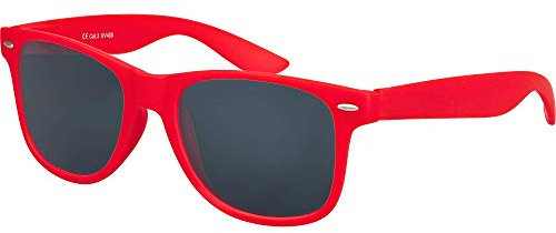Balinco Sonnenbrille UV400 CAT 3 CE Rubber - mit Federscharnier für Damen & Herren (rot - smoke)