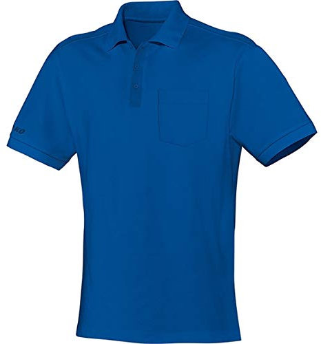 JAKO Herren Polo Team mit Brusttasche, Royal, M, 6334