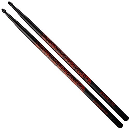 TAMA Rythmic Fire Design Dumstick - Schwarz/Rot 390mm/13mm (O7A-F-BR)