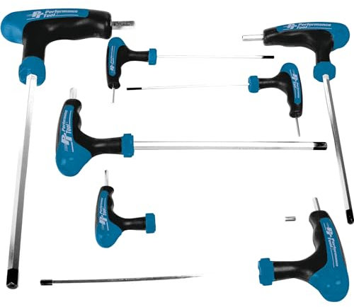 Performance Tool W1712 Innensechskantschlüssel-Set, metrisch, T-Griff, 7-teilig