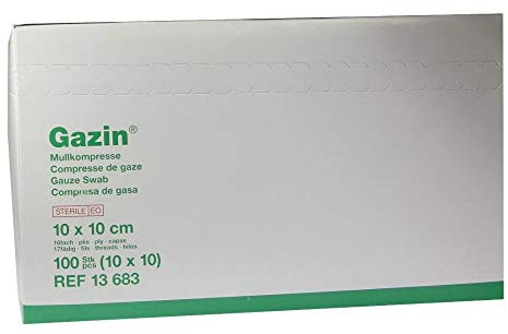 GAZIN Mullkomp.10x10cm steril 16fach 10X10 St