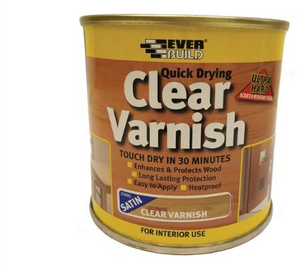 Quick Dry Wood Varnish Satin Clear 250ml