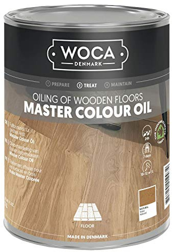 Woca Meister Colour Öl - 2in1 Farbe und Schutz zur Holzbodenpflege, schwarz 2,5 Liter