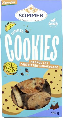 Sommer & Co. Bio Demeter Dinkel Schoko-Orange Cookies, vegan (2 x 150 gr)