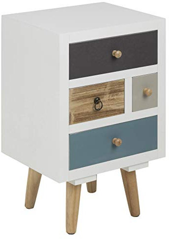 AC Design Furniture Suwen Nachttisch, B: 36 x T: 30 x H: 59 cm, Mehrfarbig, Holz, 1 Stk