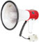 Pyle PMP58U Megaphone ROT 50 Watt MAX mit Sirenenfunktion bis zu 1000 Meter AUDIBAR MIT USB-Input, 6 GB interner Speicher und Separates Mikrofon