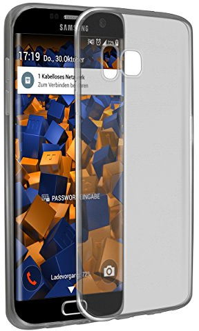 mumbi Hülle kompatibel mit Samsung Galaxy S7 Edge Handy Case Handyhülle dünn, transparent schwarz