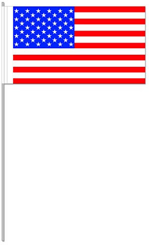DH-Konzept 10 Fähnchen * USA * als Deko für Mottoparty oder Länder-Party // Flaggen Fahnen Papierfahnen Flag Amerika Stars an Stripes